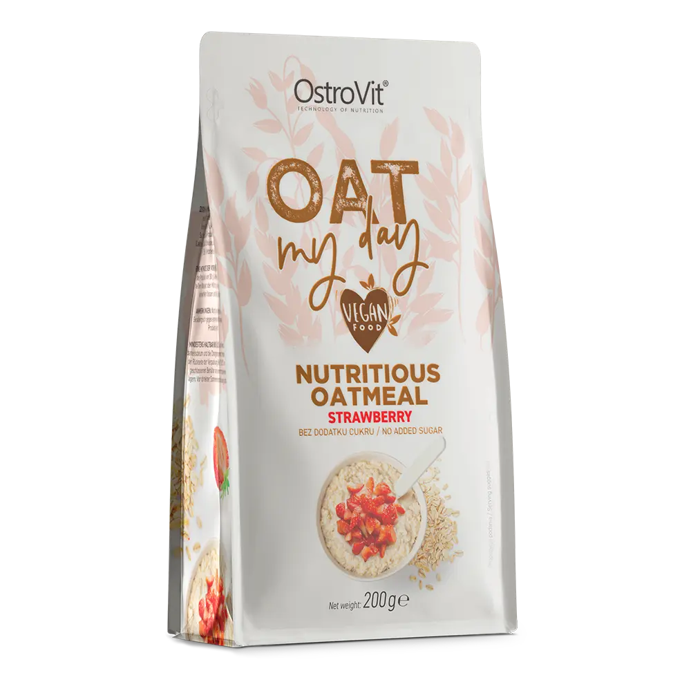 Oat My Day braškių skonio „OstroVit”, 200 g