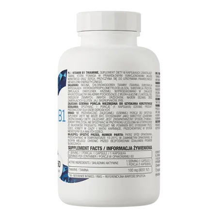 "OSTROVIT" Vitamiin B1 Tiamiin, kapslid N60 