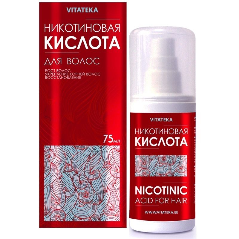 "VITATEKA" Nikotiinhappe juuksekomplekt: šampoon + palsam + sprei