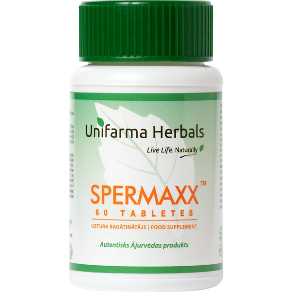 Ajūrvēdas uztura bagātinātājs Spermaxx™, 60 kapsulas – Unifarma Herbals