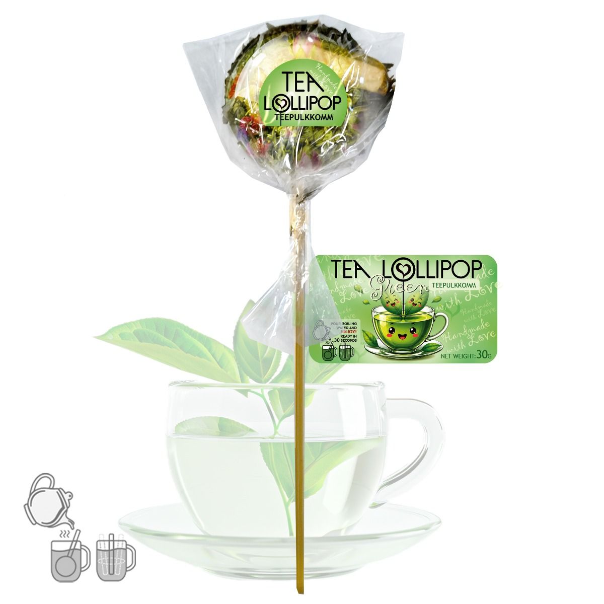 "VITATEKA" Teepulkkomm (roheline)  30 g