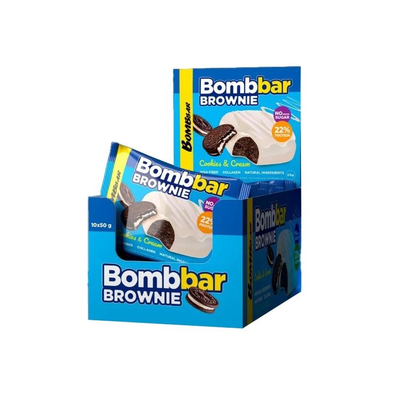 Proteiiniküpsis glasuuriga "Brownie küpsis-kreem", 50 g - Bombbar