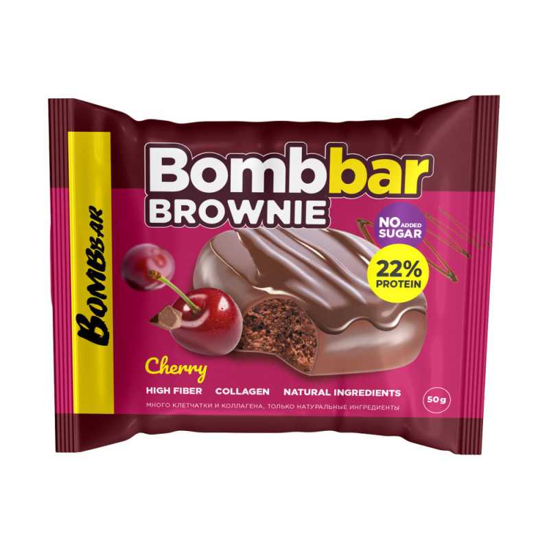 "BOMBBAR" Glasuuritud küpsis "Brownie kirsiga" 50 g