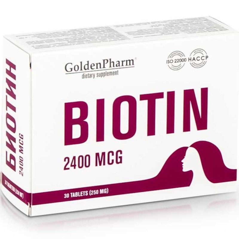 "GOLDEN PHARM" Biotin tabletid, N30 