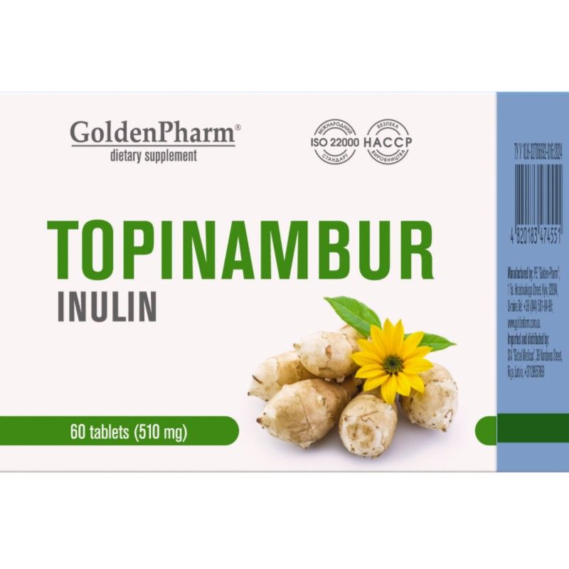 "GOLDEN PHARM" Topinambur tabletid, N60