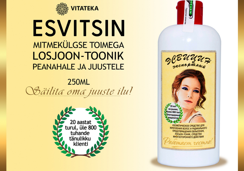"Esvitsin" Daudzpusējas iedarbības losjons-toniks matiem un galvas ādai 250ml
