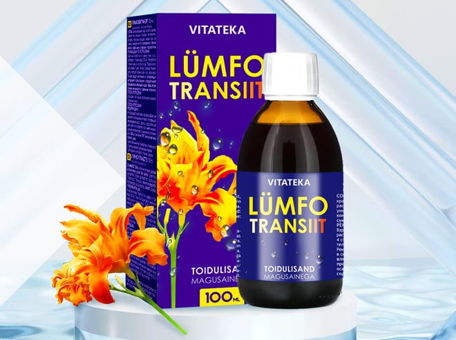 Limfotransitas, 100 ml — maisto papildas kūno lengvumui ir švarai