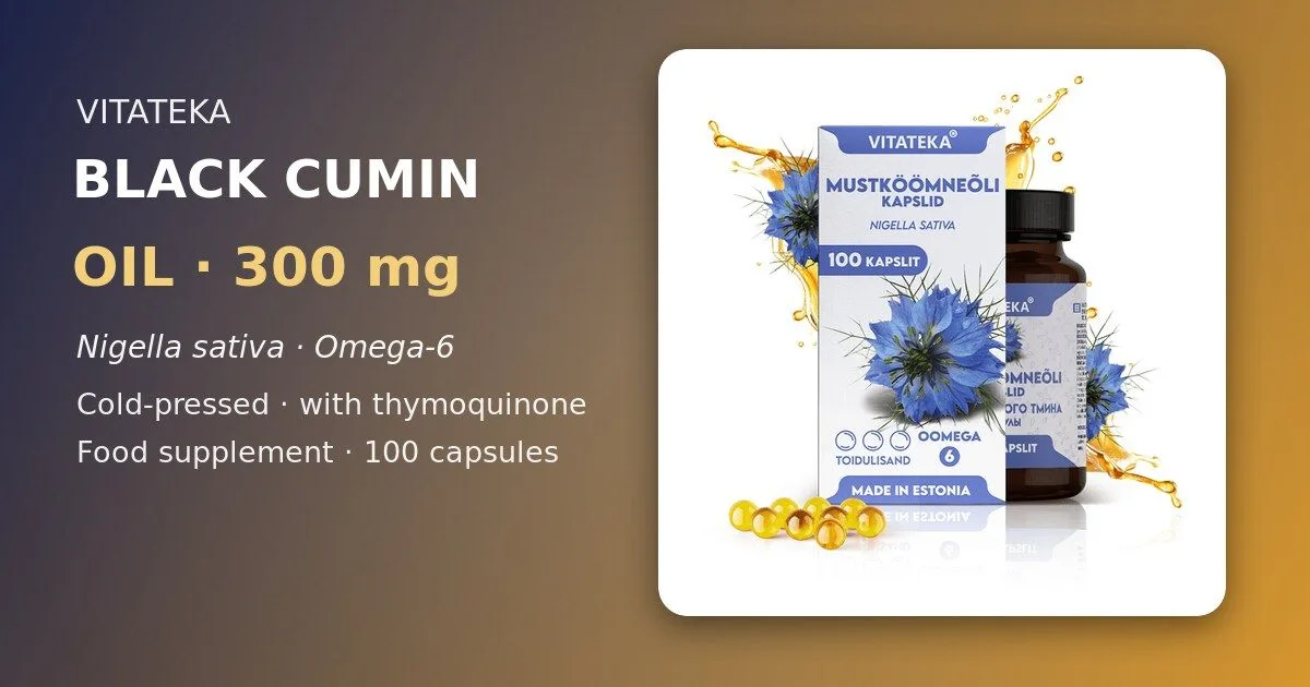 Mustköömneõli kapslid VITATEKA 300 mg, 100 kapslit
