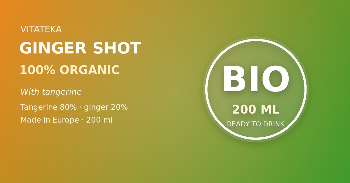 VITATEKA inkivääri shot mandariinilla 200 ml