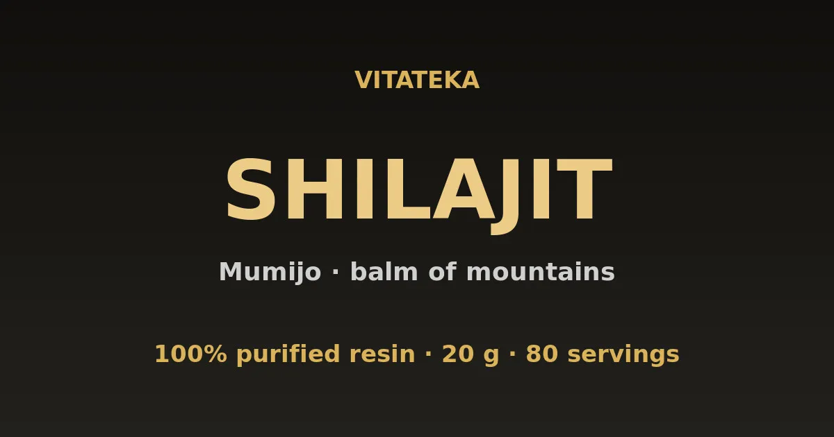 VITATEKA Mumijo — 100% puhastatud mägivaik shilajit 20 g