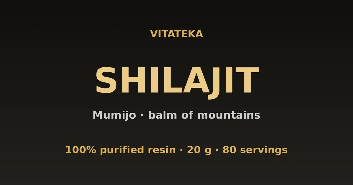 VITATEKA Mumijo — 100% puhastatud mägivaik shilajit 20 g