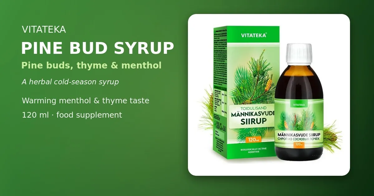 VITATEKA Pine Bud Syrup 120 ml bottle and box