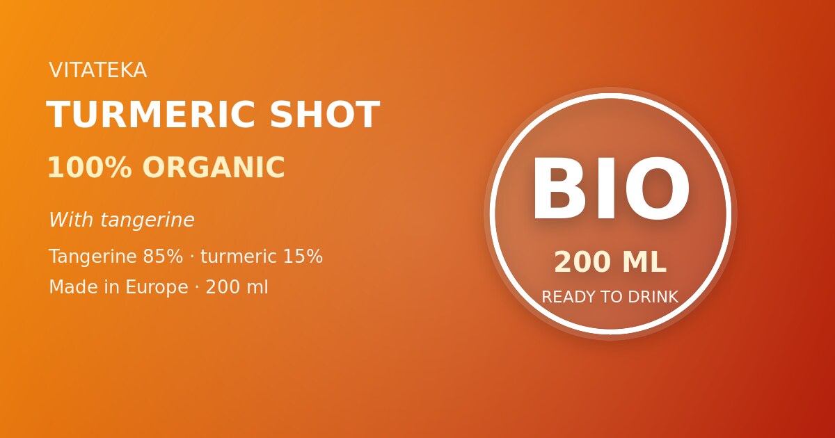 VITATEKA kurkuma shot mandariinilla 200 ml